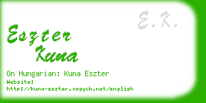 eszter kuna business card